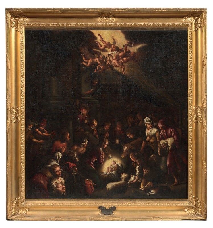 Scuola Lombarda del XVII Secolo - Adorazione dei Pastori