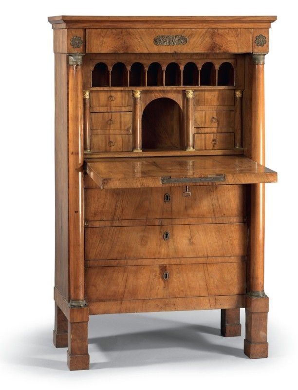 Secretaire Lastronato in Legno di Noce