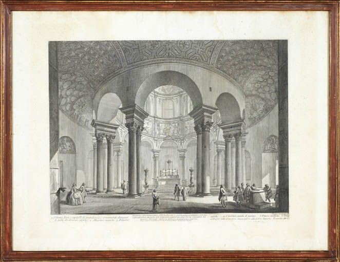 Giovan Battista Piranesi - Lotto di Sei Incisioni Raffiguranti Vedute di Roma