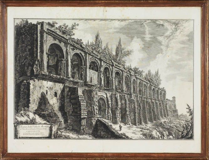 Giovan Battista Piranesi - Lotto di Sette Incisioni Raffiguranti Vedute di Roma
