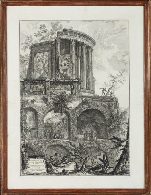 Giovan Battista Piranesi - Lotto di Sette Incisioni Raffiguranti Vedute di Roma