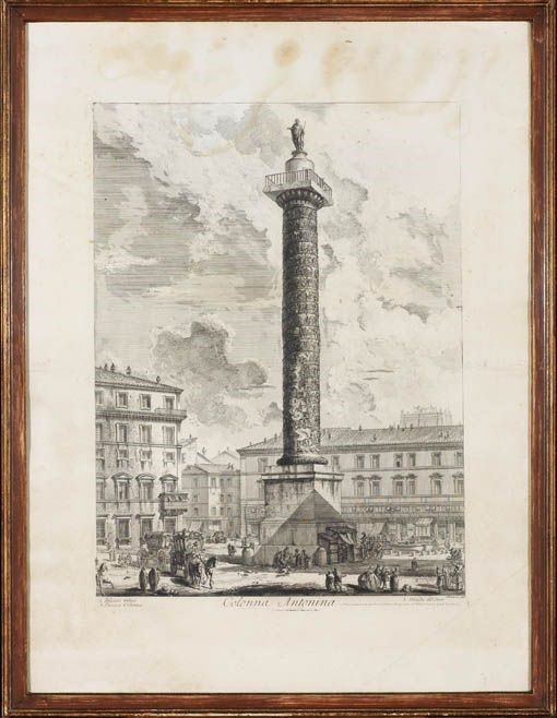 Giovan Battista Piranesi - Lotto di Sette Incisioni Raffiguranti Vedute di Roma