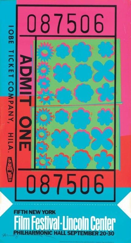 Andy Warhol - Lincoln Center Ticket