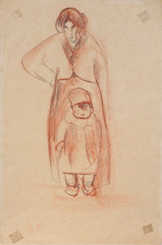Lorenzo Viani - Madre con bambino