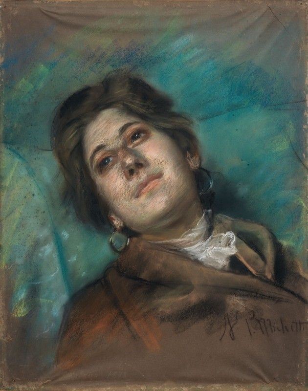 Francesco Paolo Michetti - Volto di Signora