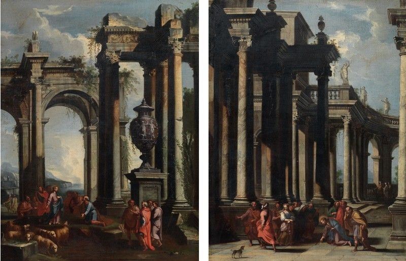 Giovanni Paolo Pannini - «cristo e L'adultera» e «professione di Fede di San Pietro»