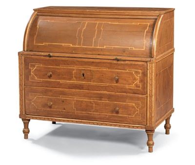 Scrivania a Rullo in Legno Chiaro