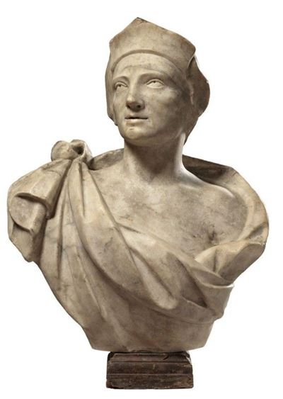 Busto Virile con Elmo e Panneggio