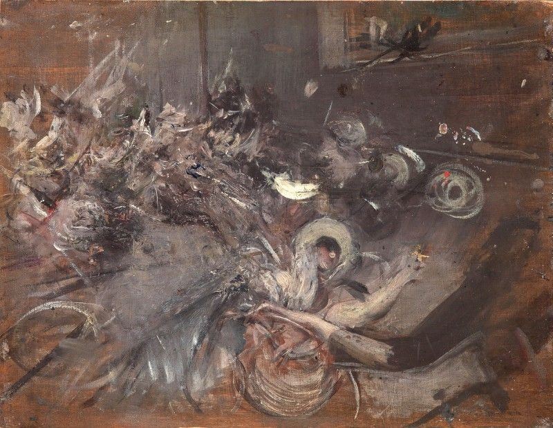 Giovanni Boldini - Spettatori di un Teatrino Ambulante