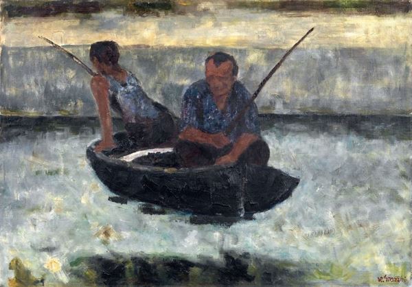 Renzo Grazzini - Pescatori sull'Arno