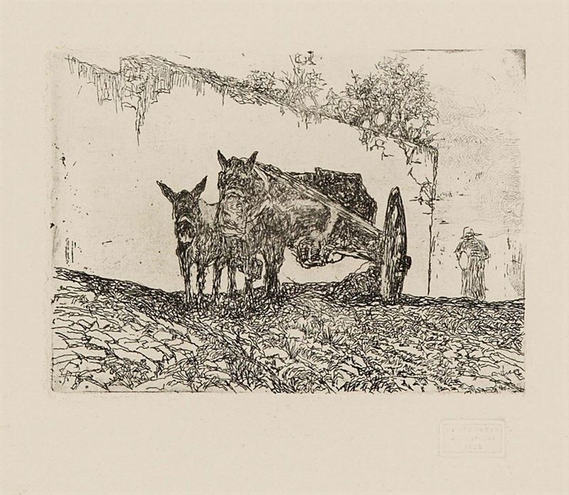 Giovanni Fattori - Una Via Campestre con Barroccio