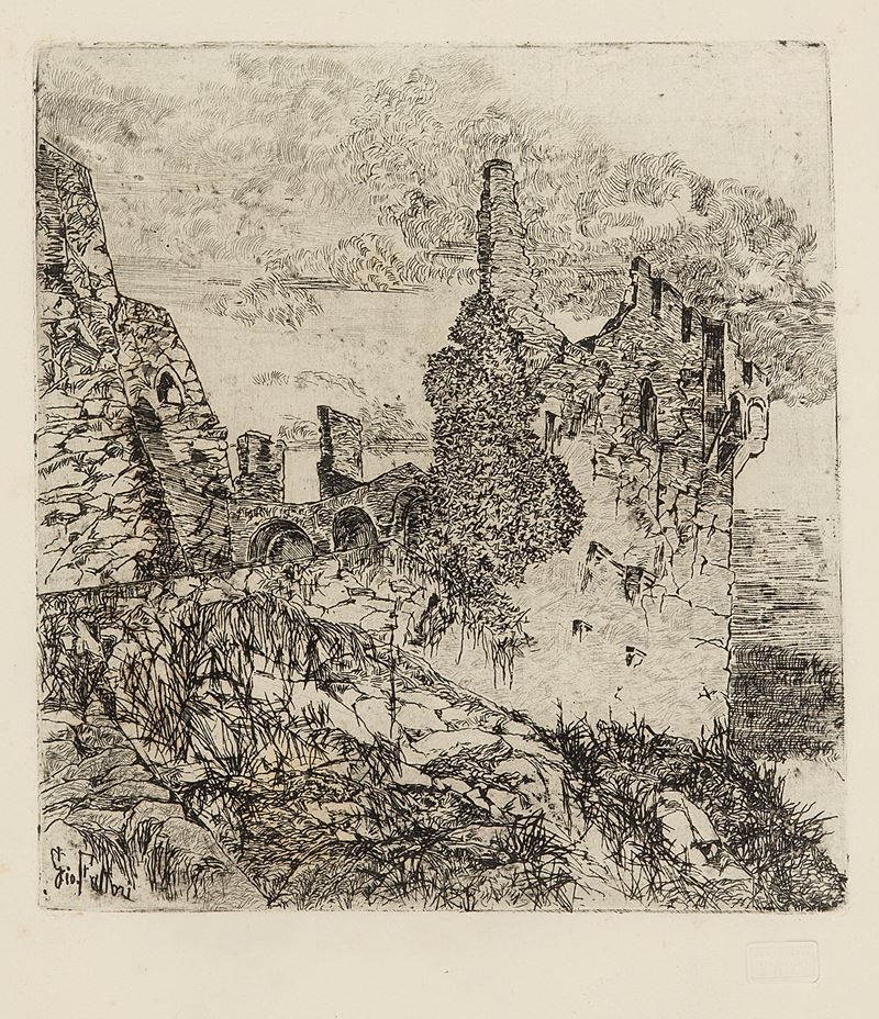 Giovanni Fattori - Rovine del Castello di Vincigliata