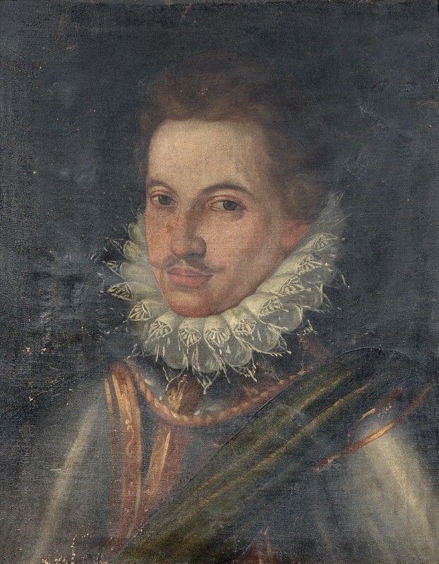 Scuola Toscana del XVII Secolo - Ritratto di Gentiluomo con Armatura