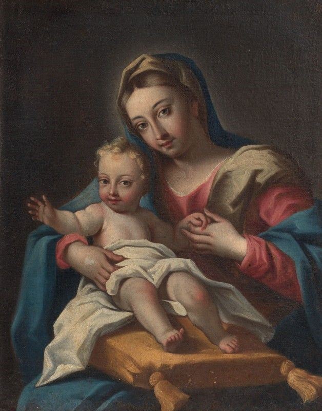 Scuola Veneta del XVII Secolo - Madonna Col Bambino