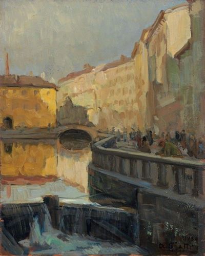 Naviglio a S. Marco con la Conca di Leonardo