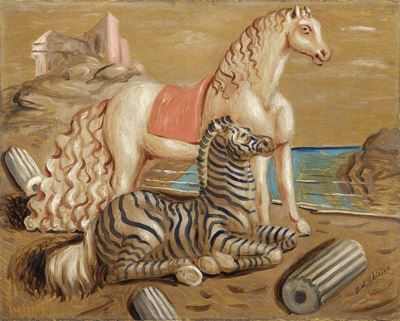 Cavallo e Zebra in Riva al Mare