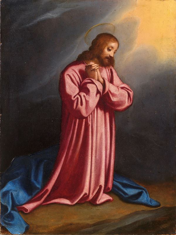 Jacopo Chimenti detto da Empoli : Cristo nell'orto  - Olio su tavola - Asta Importanti Sculture e Dipinti Antichi - I - Casa d'aste Farsettiarte