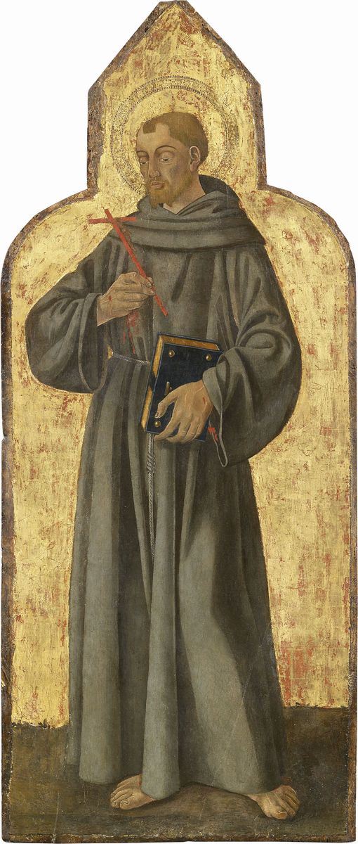 Antoniazzo Aquili, detto Antoniazzo Romano (bottega di) - Santo francescano
