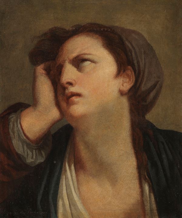 Jean Baptiste Greuze (bottega di) - Testa femminile (Studio di carattere)