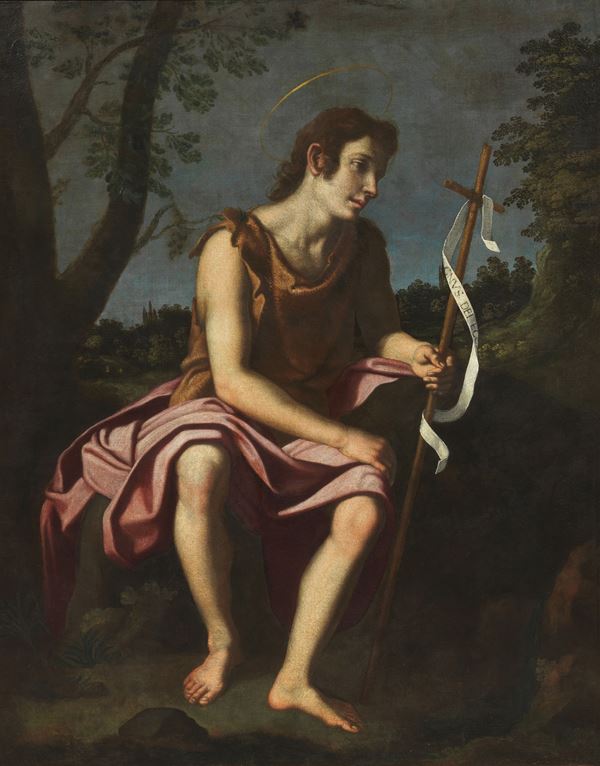 Francesco Curradi : San Giovanni  - Olio su tela - Auction Important Old Masters Paintings - I - Casa d'aste Farsettiarte