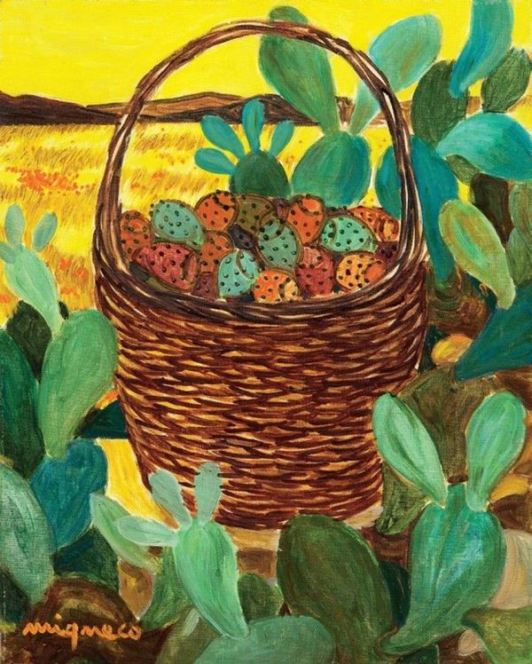 Giuseppe Migneco - Cesto di fichi