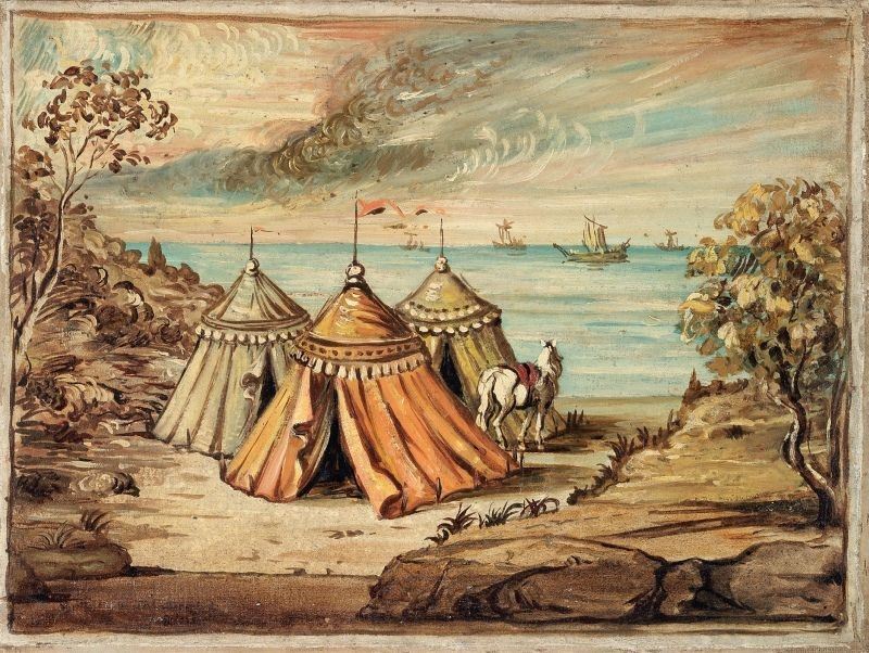 Giorgio De Chirico - Accampamento in Riva al Mare