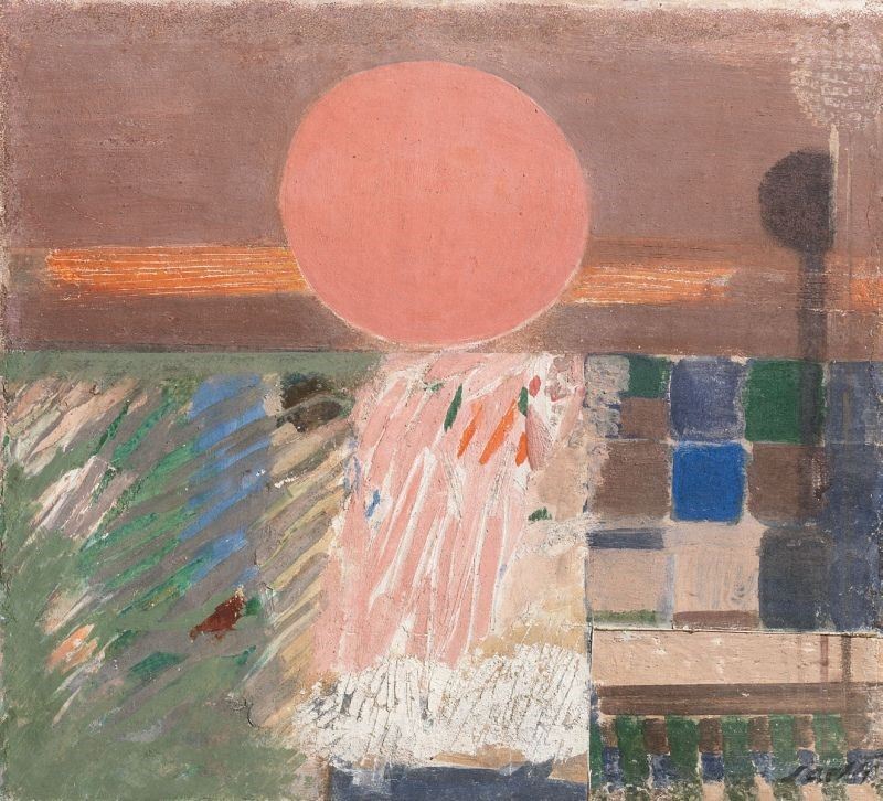 Bruno Saetti - Paesaggio Col Sole