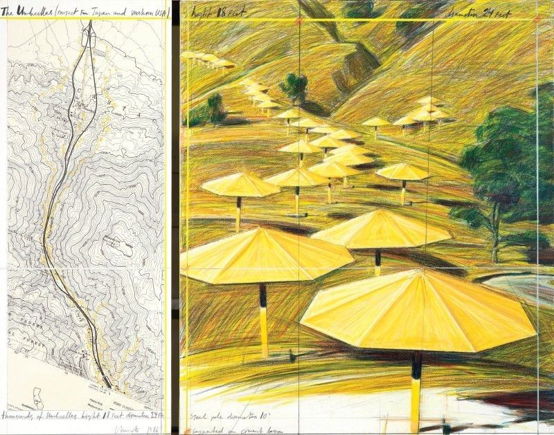 Christo Javacheff Christo - The Umbrellas (project For Japan And Western Usa)