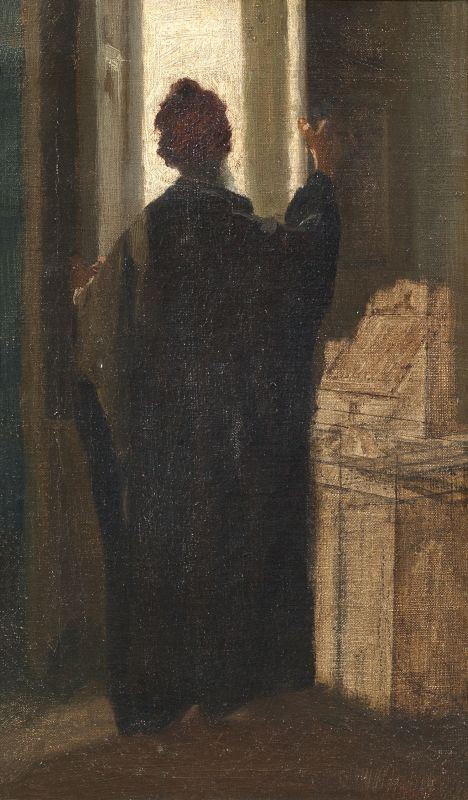 Ignoto del XIX secolo - Donna alla finestra