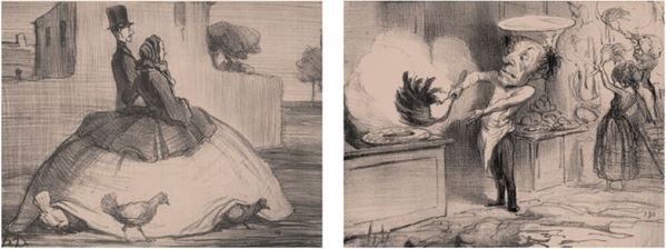 Honor&#233; Daumier - Cartella contenente 120 illustrazioni dalle «Actualités»
