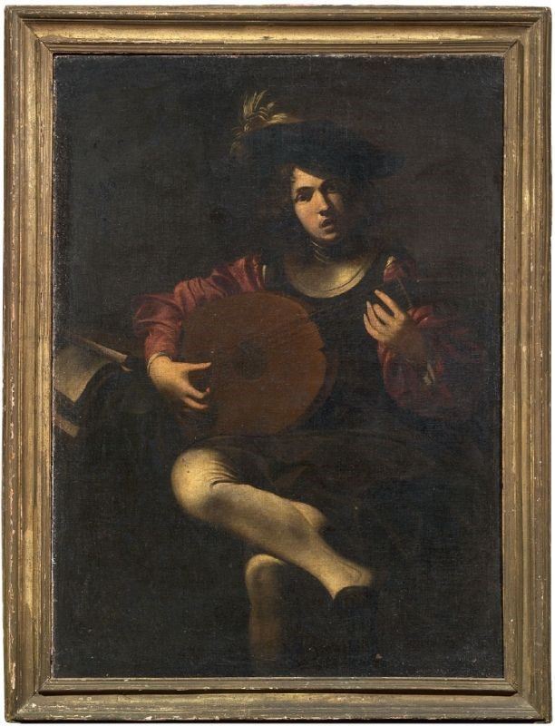 Ignoto Caravaggesco del XVII Secolo - Suonatore di Liuto