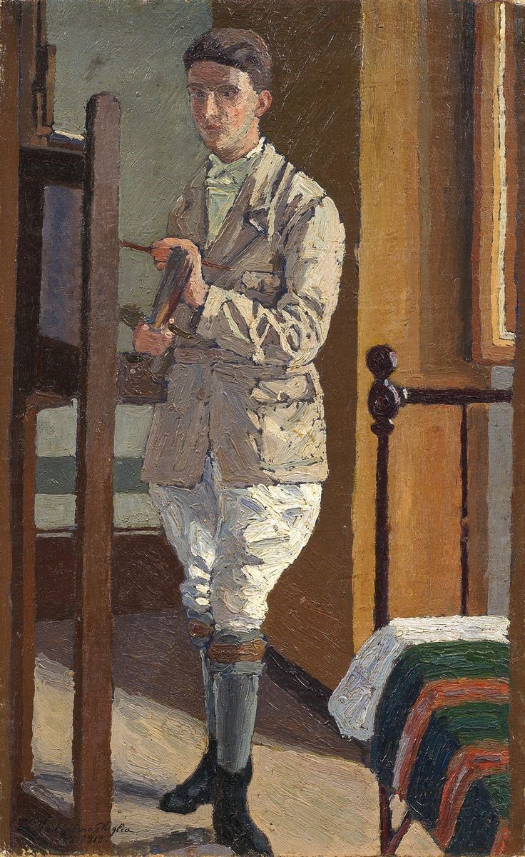 Valentino Ghiglia - Autoritratto al Cavalletto