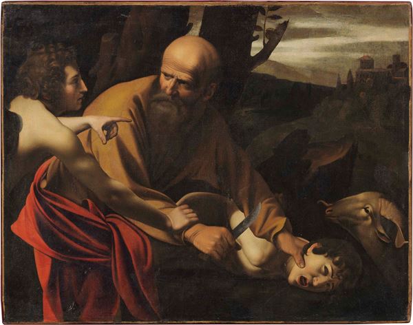 Pittore caravaggesco del XVII secolo - Sacrificio di Isacco