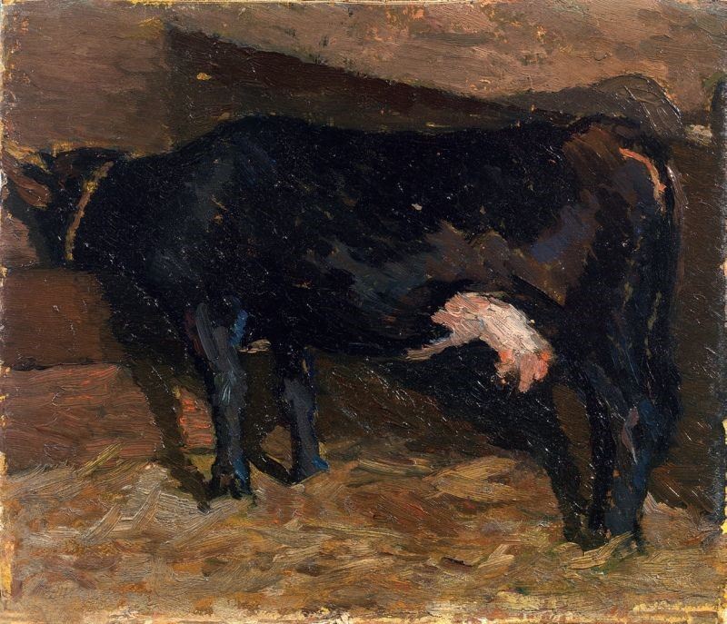 Giovanni Malesci - Mucca alla Mangiatoia