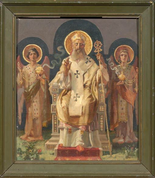 Eugenio Cisterna - San Nicola da Bari e Due Angeli