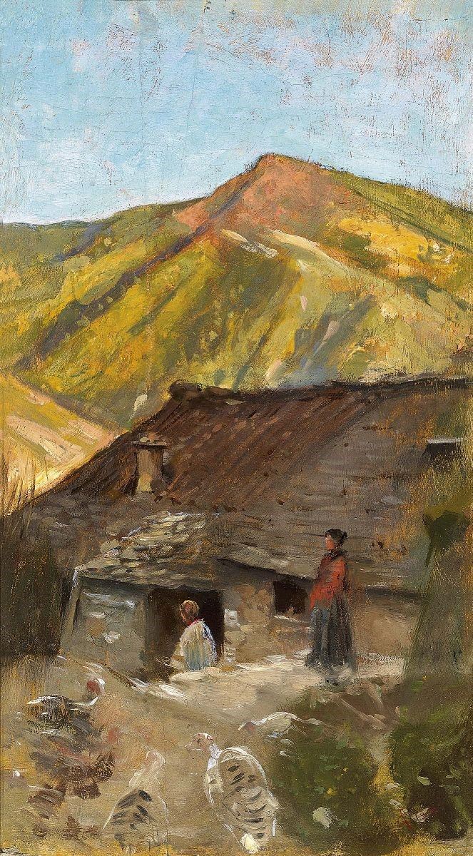 Cesare Ciani - Casolare con Contadine