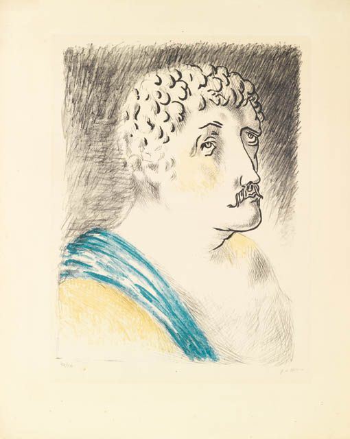 Giorgio de Chirico : Hebdomeros  (1929)  - Litografia a tre colori, es. 44/100 - Asta Dipinti, Disegni, Sculture e Grafica - Arte Contemporanea - I - Casa d'aste Farsettiarte