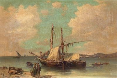 Marina con Barche e Pescatori