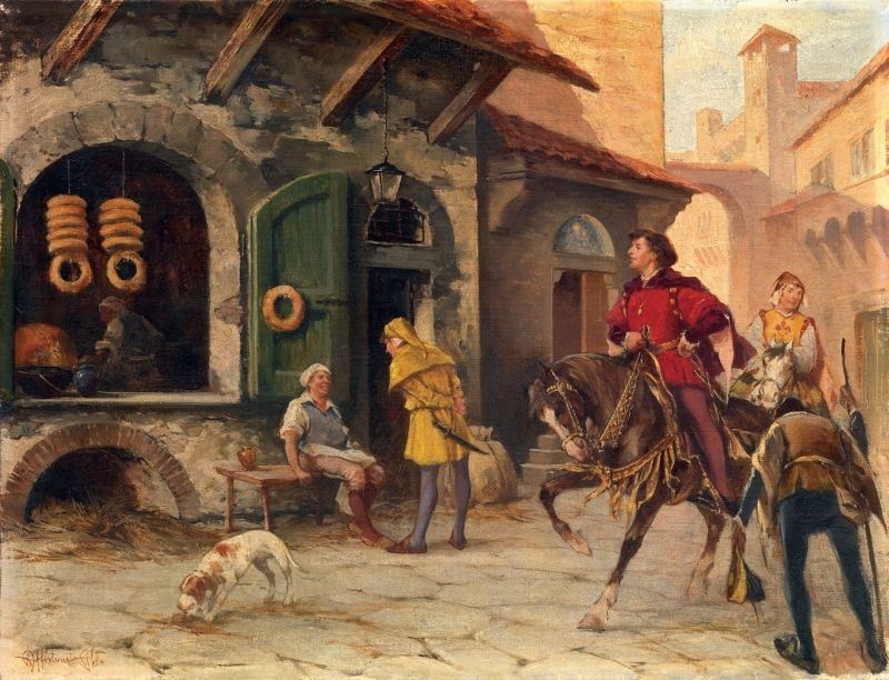 Aldo Affortunati - Scena di Vita Medievale