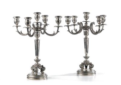 Coppia di Candelabri in Argento