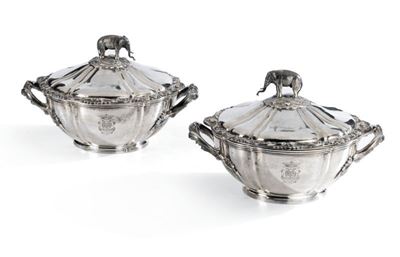 Coppia di Legumiere in Argento