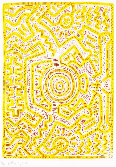 Keith Haring : Senza titolo  (1985)  - Puntasecca e acquatinta, es. 15/45 - Asta Dipinti, Disegni, Sculture e Grafica - Arte Contemporanea - I - Casa d'aste Farsettiarte