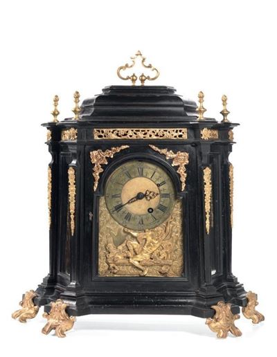 Orologio a Pendola in Legno e Bronzo Dorato