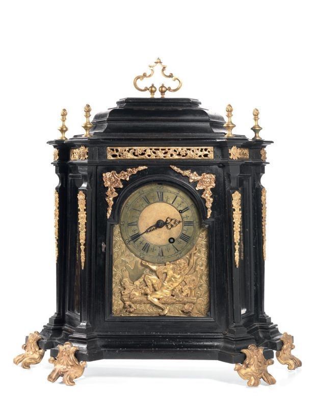 Orologio a Pendola in Legno e Bronzo Dorato