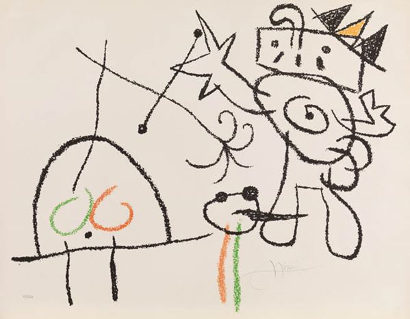 Joan Mir&#243; : Ubu en las baleares  (1971)  - Litografia, es. 75/120 - Asta Dipinti, Disegni, Sculture e Grafica - Arte Contemporanea - I - Casa d'aste Farsettiarte