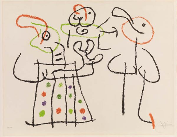 Joan Mir&#243; : Ubu en las Baleares  (1971)  - Litografia, es. 74/120 - Asta Dipinti, Disegni, Sculture e Grafica - Arte Contemporanea - I - Casa d'aste Farsettiarte
