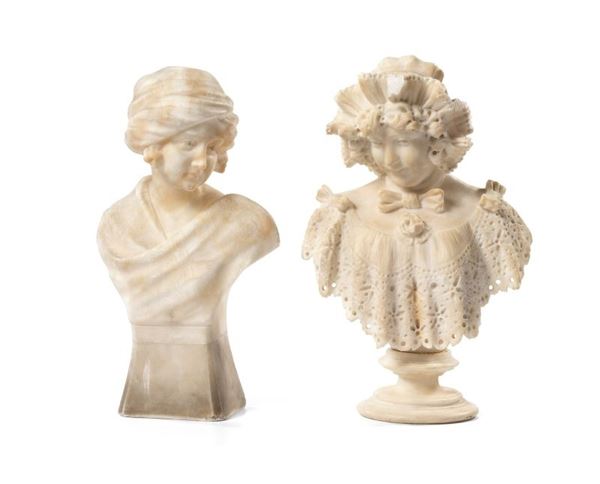 Ignoto fine XIX secolo - «Donna con scialle» e «Donna con cappellino di pizzo»