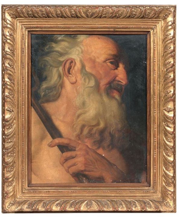 Ignoto del XIX secolo : Nettuno  - Olio su tela - Asta Un disegno di Andrea Mantegna, Dipinti, Arredi e Disegni Antichi - I - Casa d'aste Farsettiarte