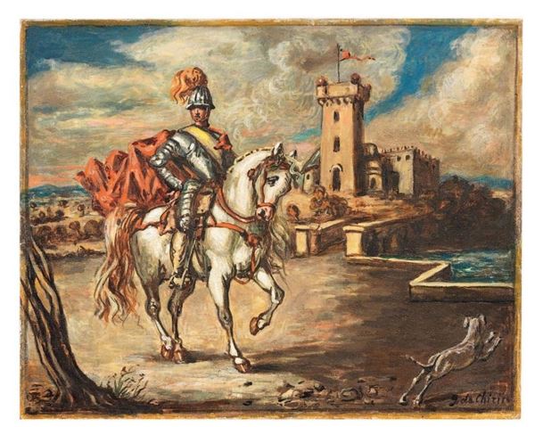 Giorgio de Chirico - Cavaliere con manto rosso