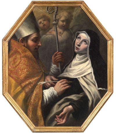 Santa Maria Maddalena dei Pazzi e un Santo Vescovo